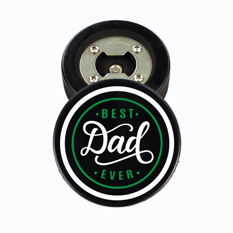Hockey Puck Bottle Opener, Best Dad Ever Circle