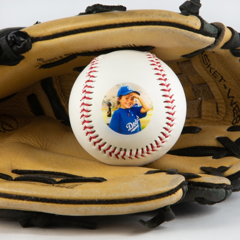 Printed Baseball with Custom Printed Photo