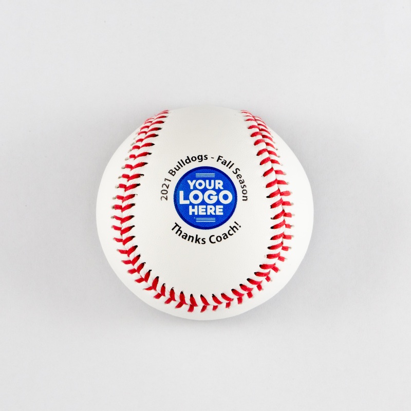 Text with Logo, Printed Baseball
