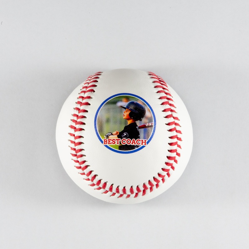 Best Coach Circle Photo, Printed Baseball