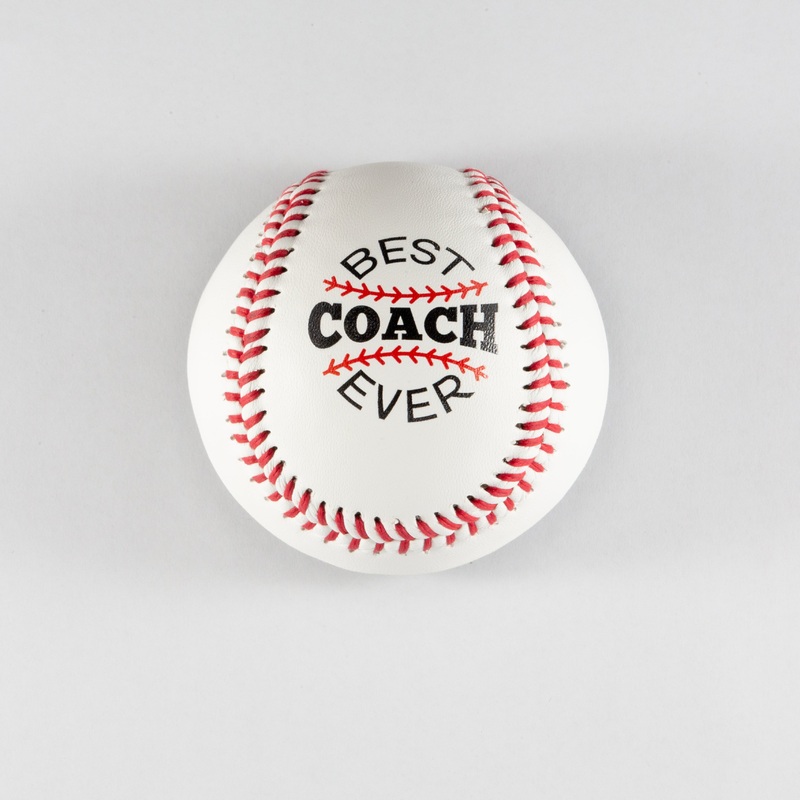 Best Coach Ever in Baseball Shape, Printed Baseball