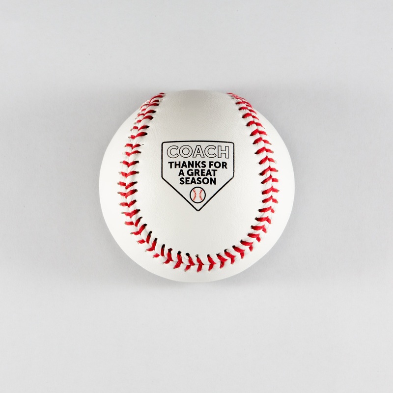 Coach Thanks for a Great Season, Printed Baseball
