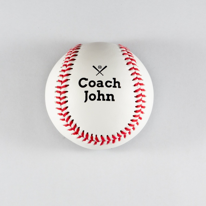 Coach with Baseball Bats, Printed Baseball