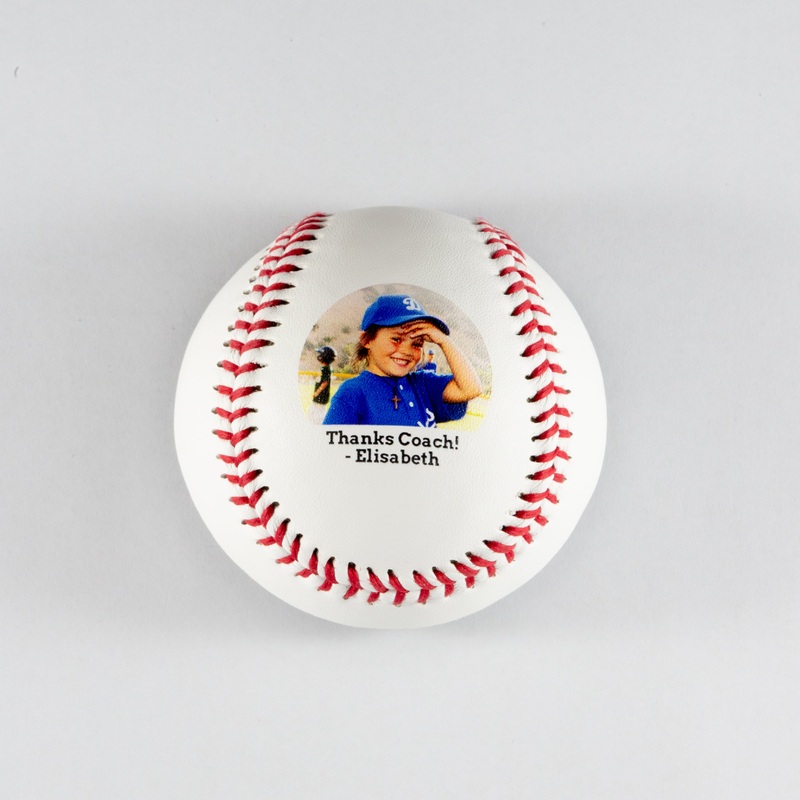 Half Circle with Message Photo, Printed Baseball
