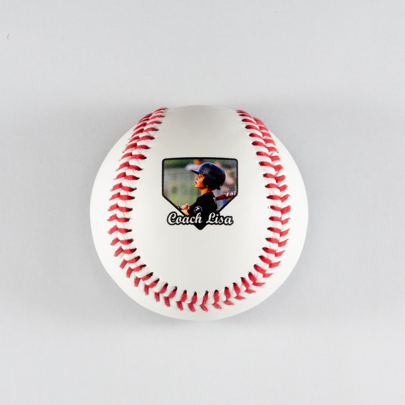 Home Plate Photo, Printed Baseball