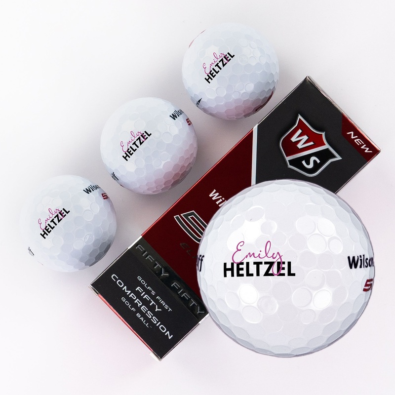 Script First Name & Last Name, Printed Golf Balls