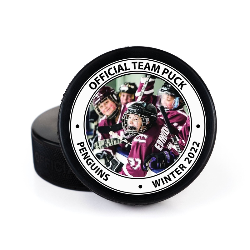 Official Team Puck Logo, Printed Pucks
