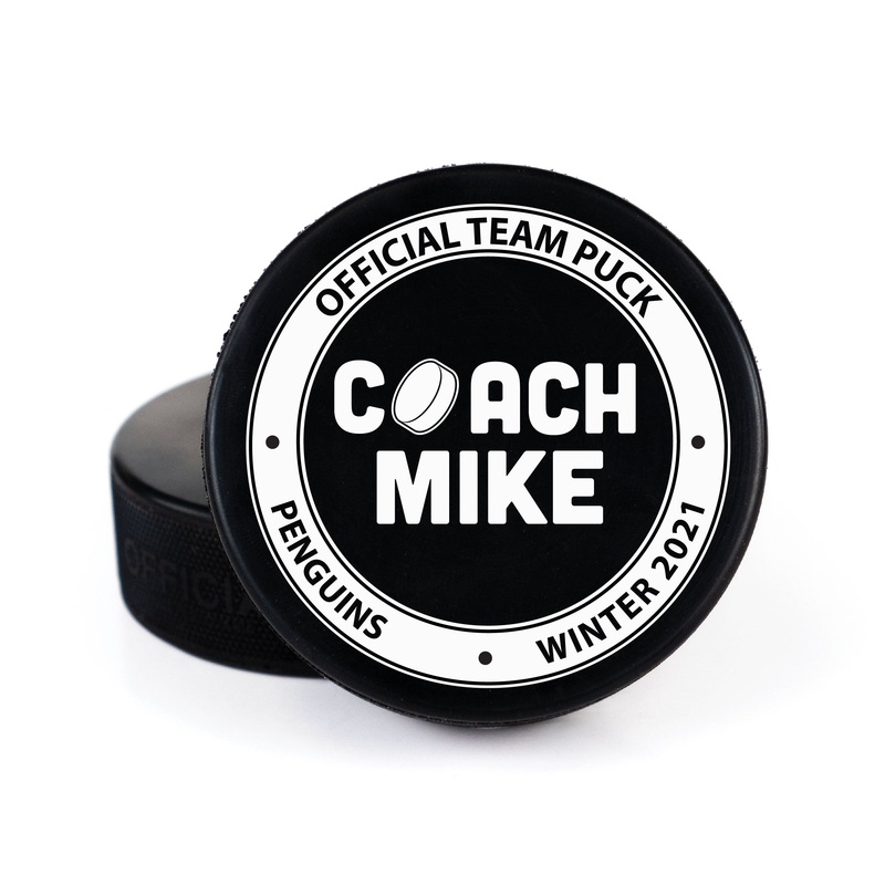 Official Team Puck Personalization, Printed Pucks