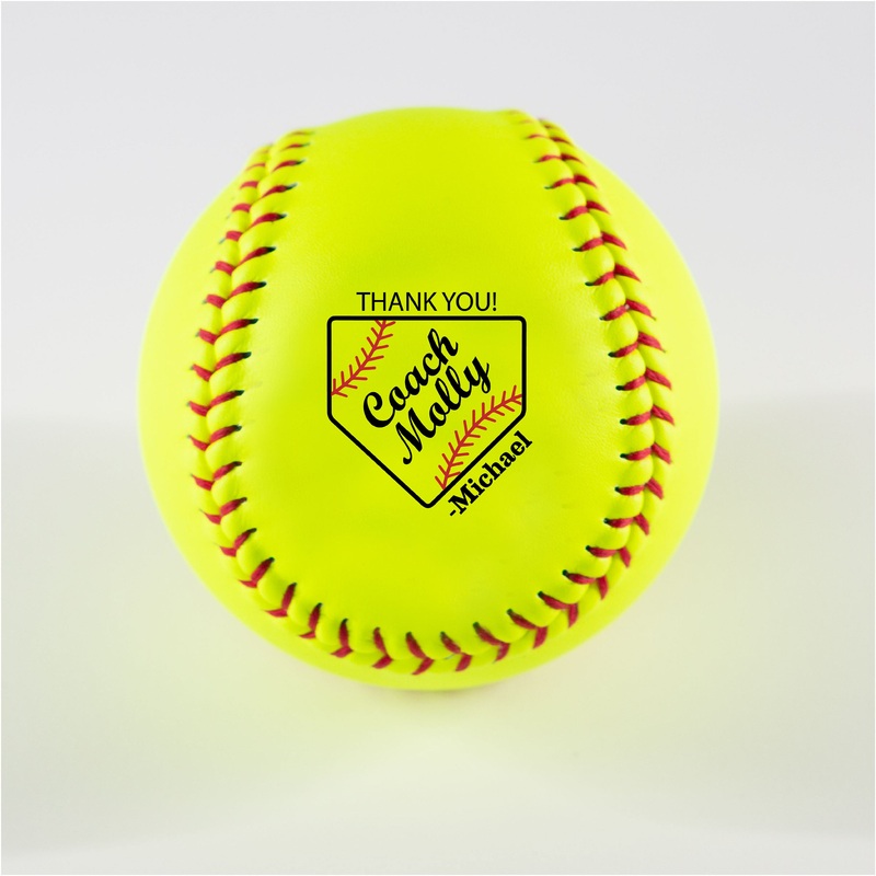 Thank You Coach Home Plate, Printed Softball