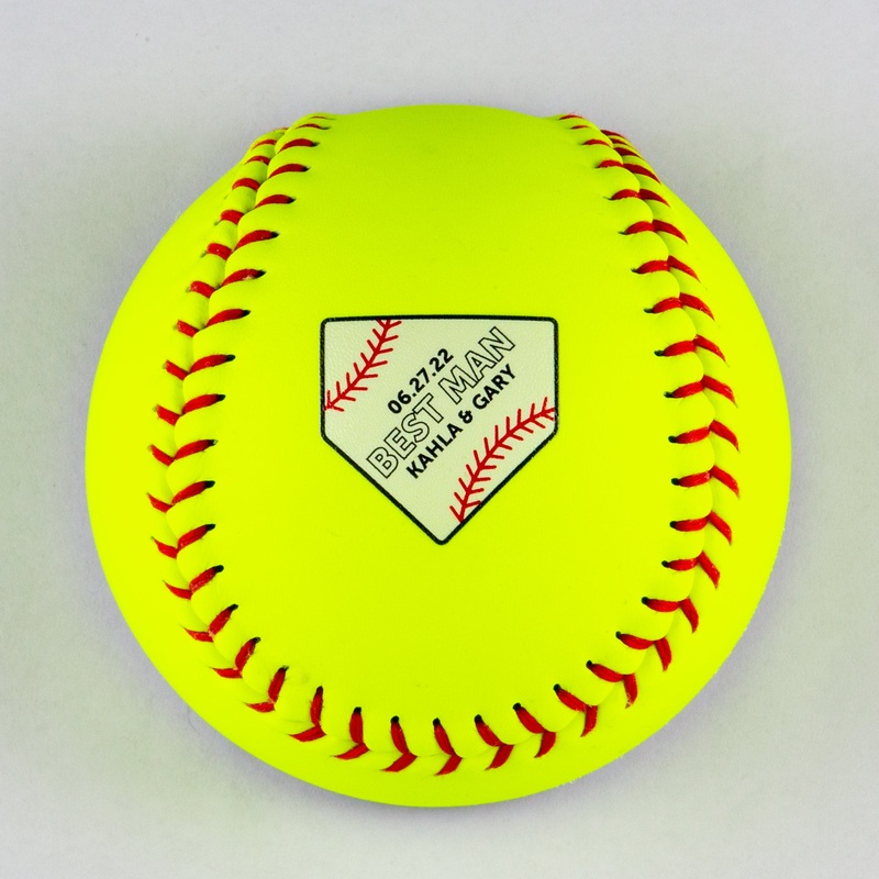 Baseball Homeplate Couple Names & Wedding Party Role, The Softball Opener