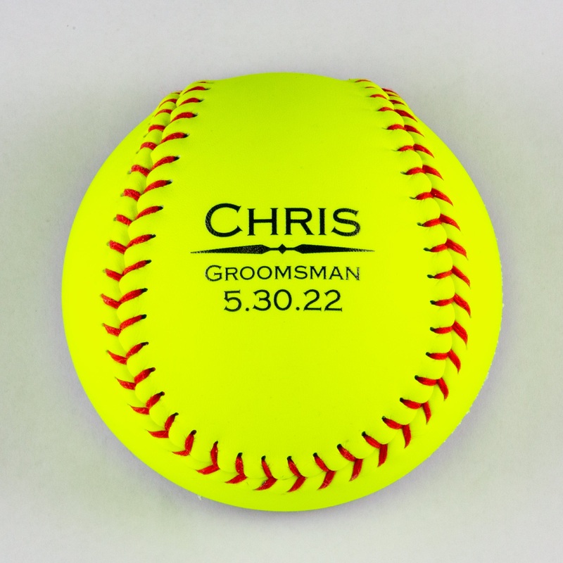 Decorative Name & Wedding Party Role, The Softball Opener