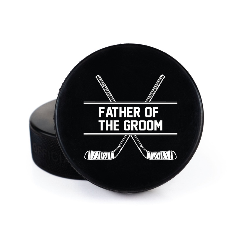Father of the Groom, Printed Hockey Puck
