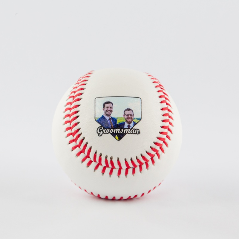 Homeplate Wedding Photo, Printed Baseball