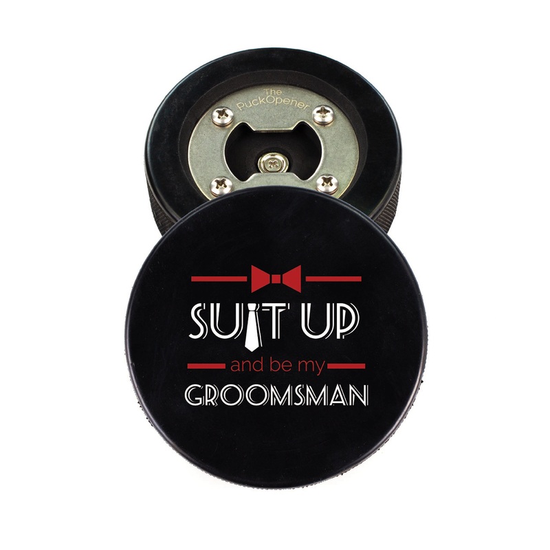 Suit Up Personalization, Hockey Puck Bottle Opener
