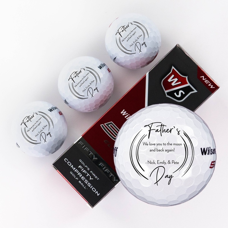 Father’s Day Line Message, Printed Golf Balls
