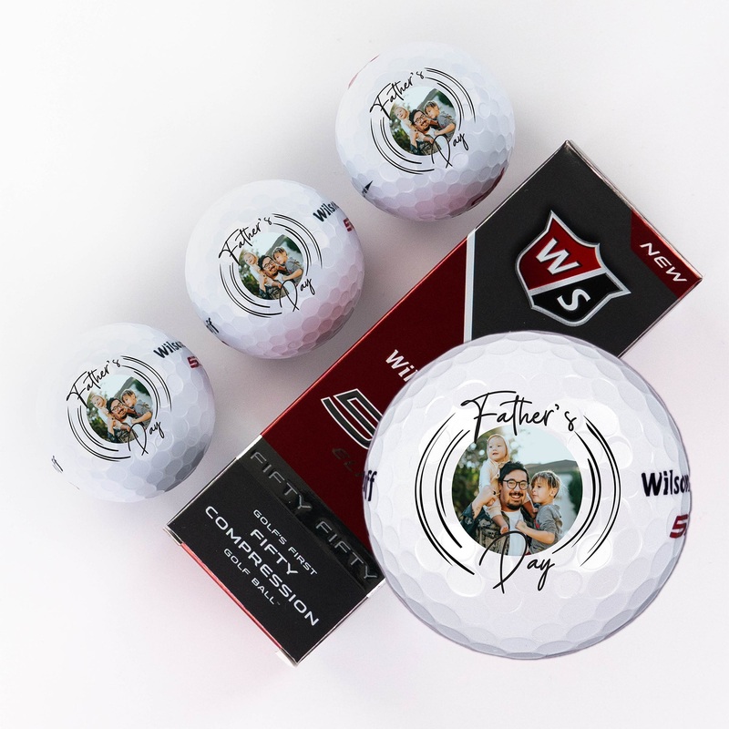 Father’s Day Line Photo, Printed Golf Balls
