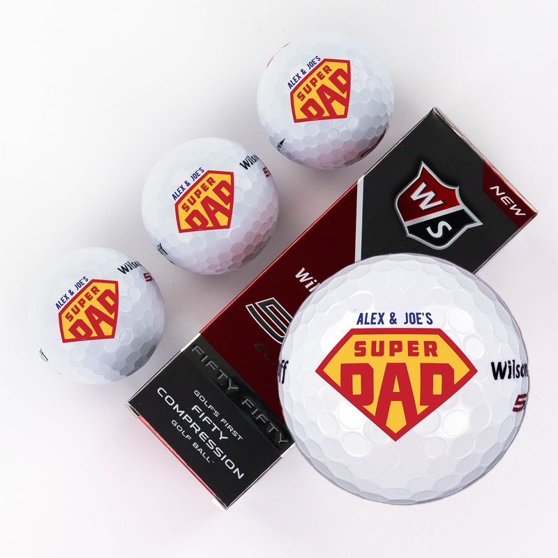 Super Dad Personalization, Printed Golf Balls