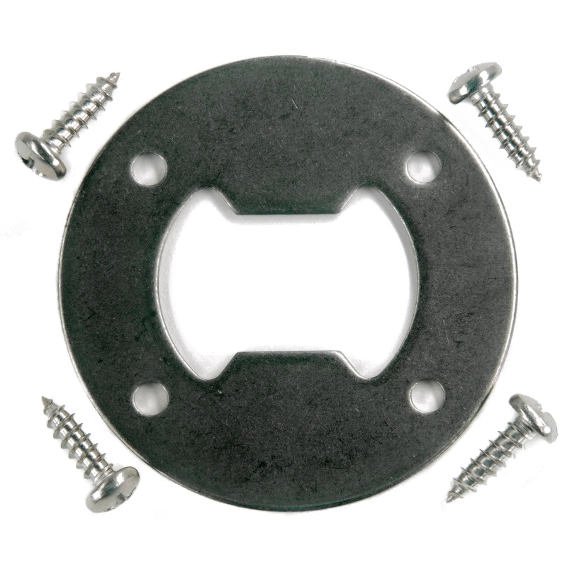 Bottle Opener Plate 2 and Fasteners, Puck Bottle Opener Kit