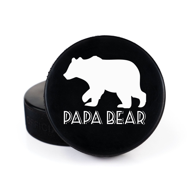 Papa Bear, Printed Hockey Puck
