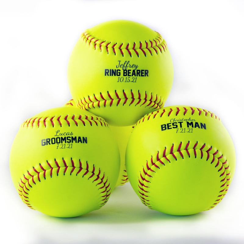 Printed Softball Between the Laces