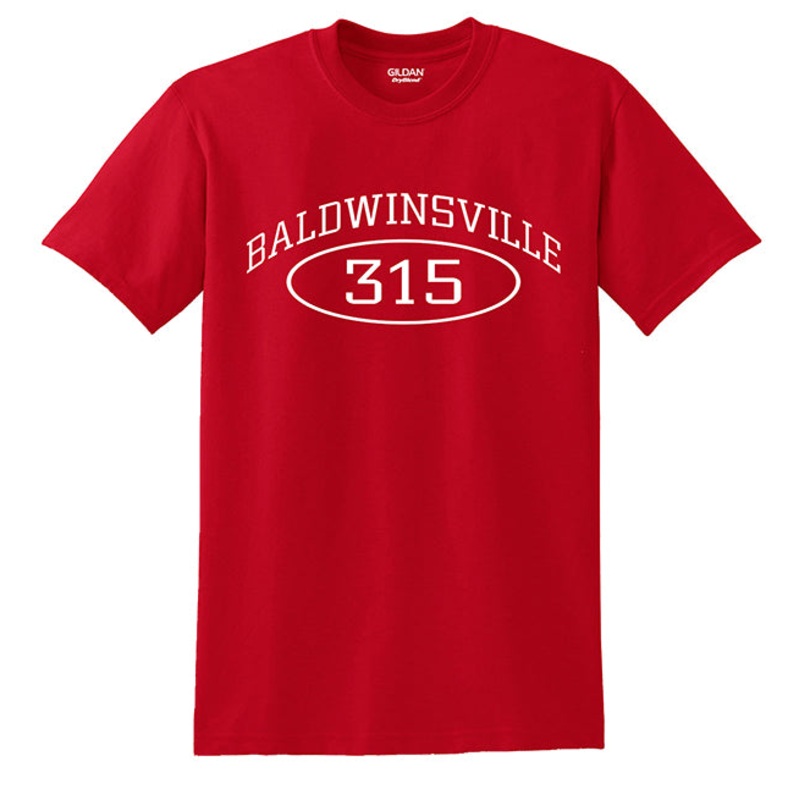 Baldwinsville 315 T-shirts|Youth S|Youth M|Youth L|Youth XL|S|M|L|XL|2XL|3XL|Black|White|Gray|Red|Blue