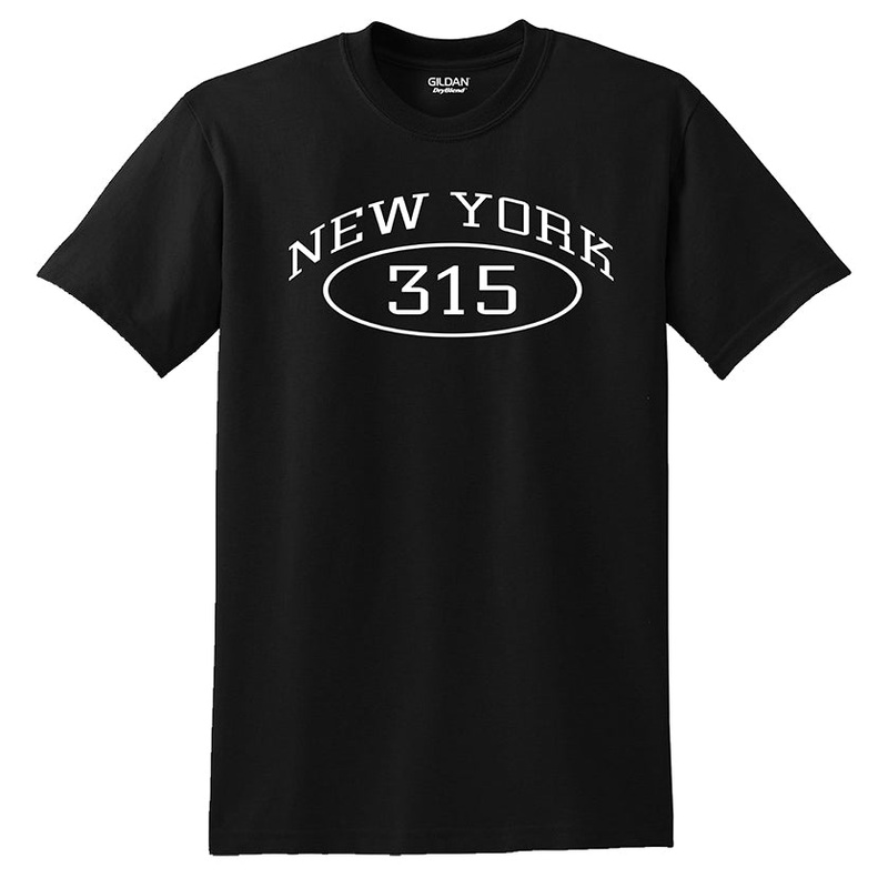 New York 315 T-shirts|Youth S|Youth M|Youth L|Youth XL|S|M|L|XL|2XL|3XL|Black|White|Gray|Blue
