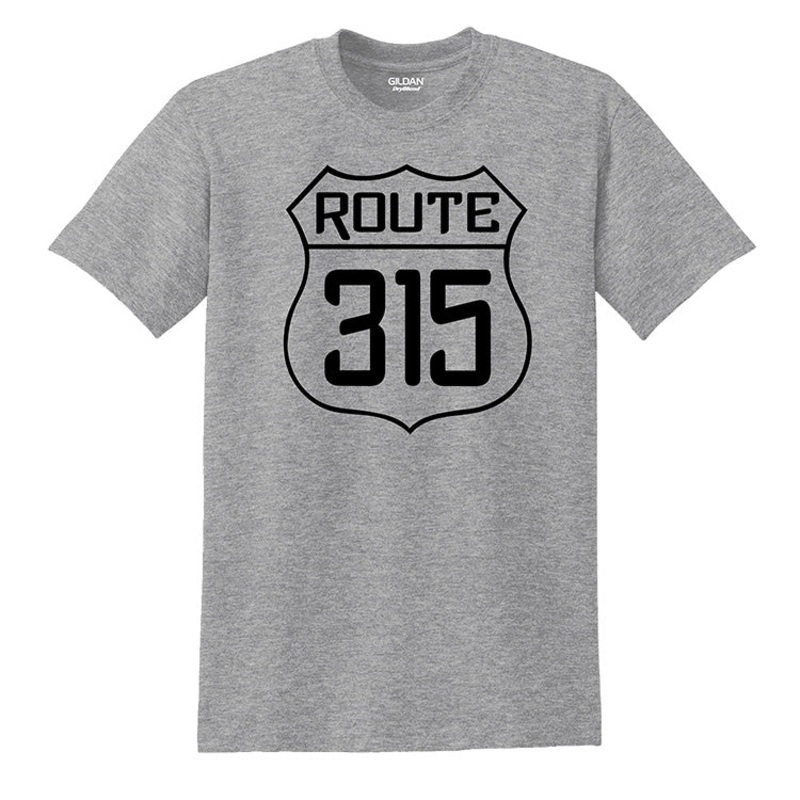 Route 315 T-shirts|Youth S|Youth M|Youth L|Youth XL|S|M|L|XL|2XL|3XL|Black|White|Gray|Red|Blue