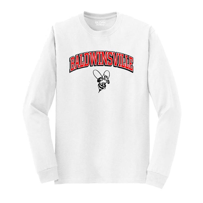 Two-Color Baldwinsville White Long-Sleeve