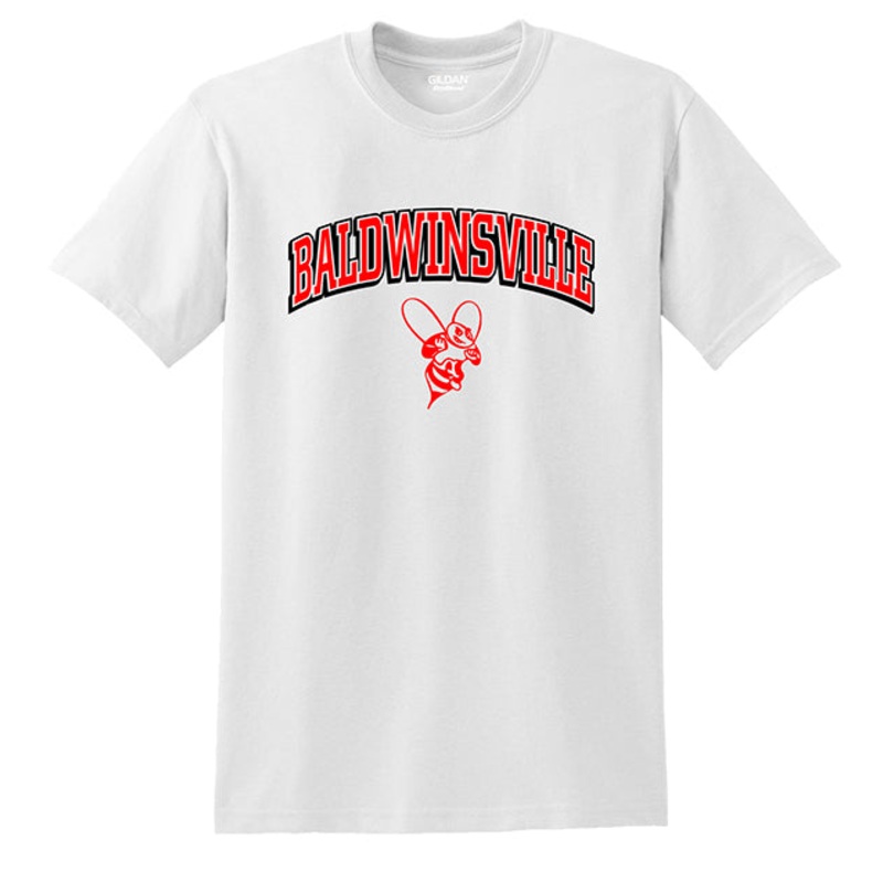 Two-Color Baldwinsville White Tees