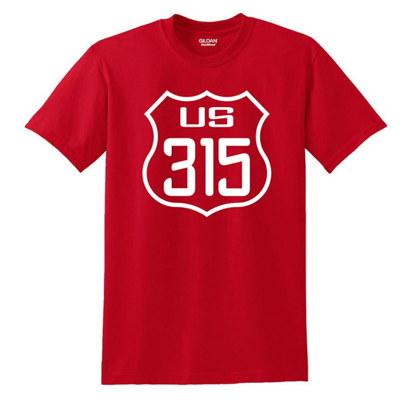US 315 T-shirts|Youth S|Youth M|Youth L|Youth XL|S|M|L|XL|2XL|3XL|Black|White|Gray|Red|Blue