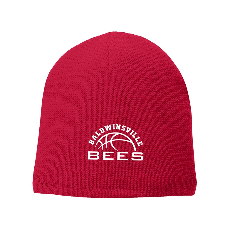 Baldwinsville Bees Beanie|Black|White|Red
