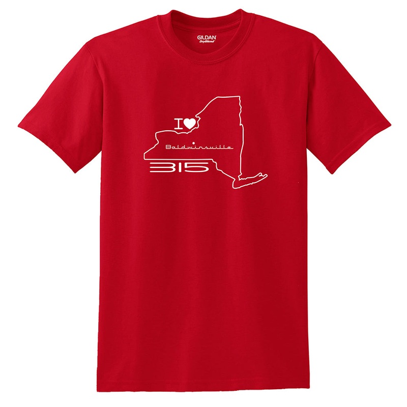 I Love Baldwinsville 315 Map T-shirt