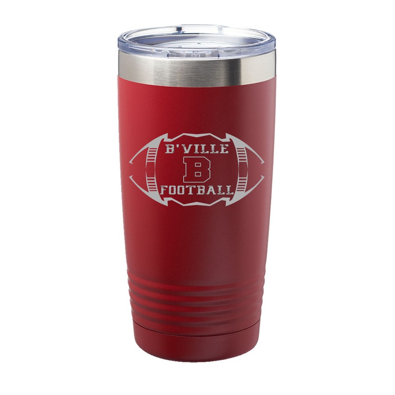B’ville Football 20oz. Insulated Tumblers