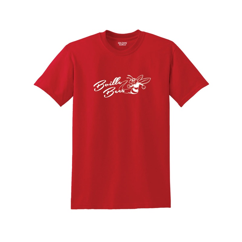 B’ville Bees 50/50 T-shirt|Youth S|Youth M|Youth L|Youth XL|S|M|L|XL|2XL|3XL|Black|White|Red|Gray