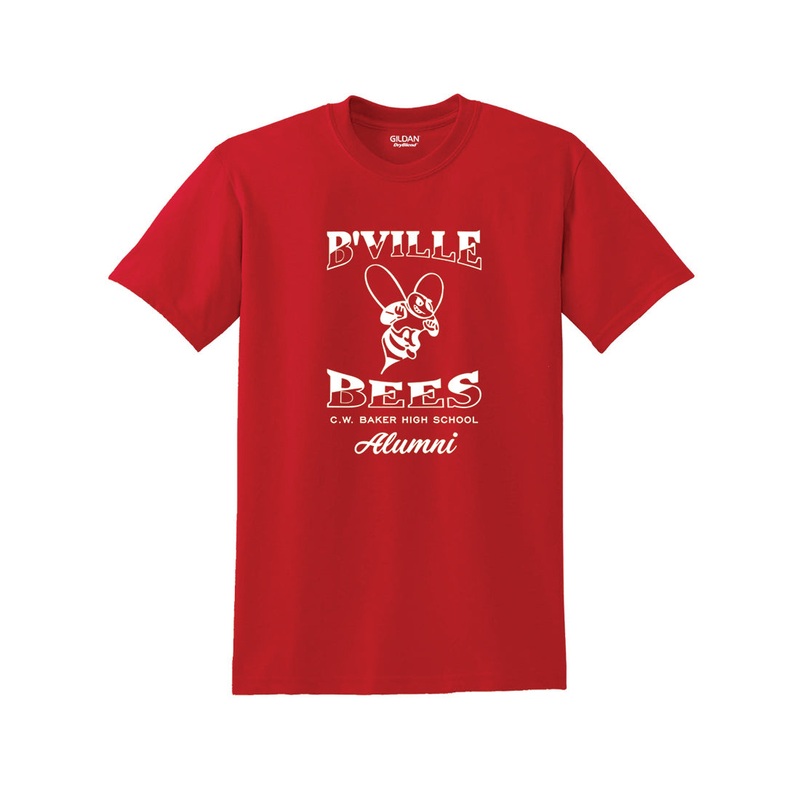 B’Ville Bees Alumni Shirt|Youth S|Youth M|Youth L|Youth XL|S|M|L|XL|2XL|3XL|Black|White|Red|Gray