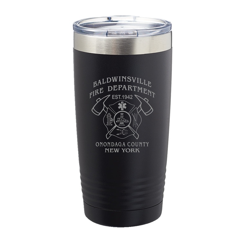 20oz (B’ville Fire Dept) Laser-Engraved, Insulated Tumbler ver.2