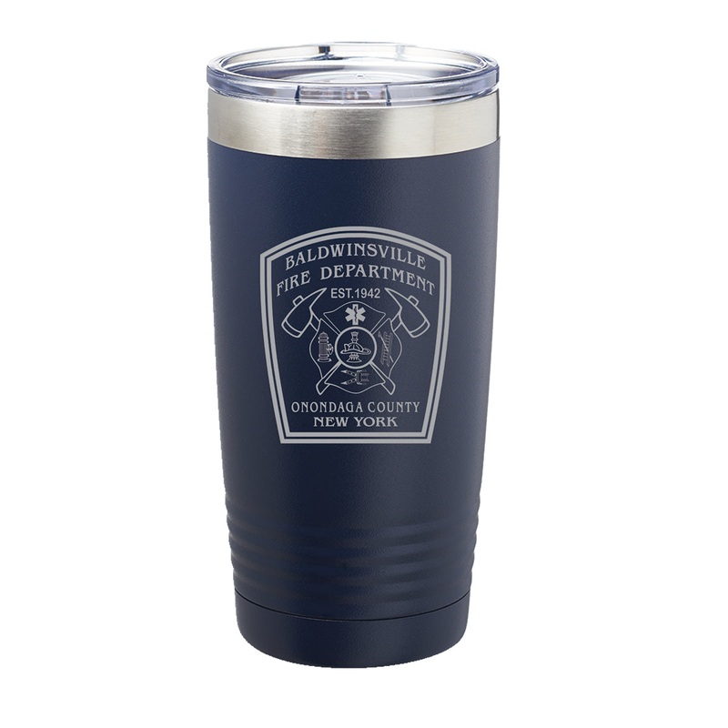 20oz Laser-Engraved, Insulated Tumbler w/ B’ville Fire Dept. logo