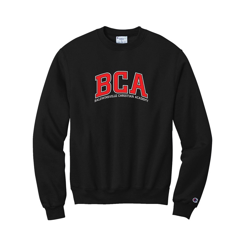 BCA Champion Crewneck Sweater|S|M|L|XL|2XL|3XL|Black|Red|Gray