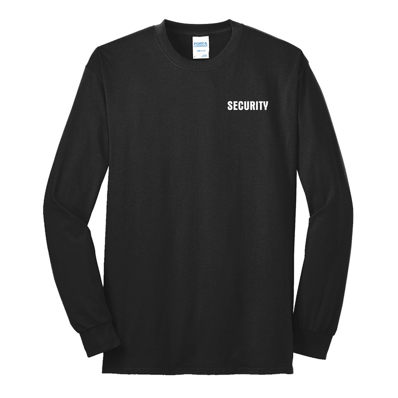 SECURITY 50/50 Blend Black Long Sleeve Shirt