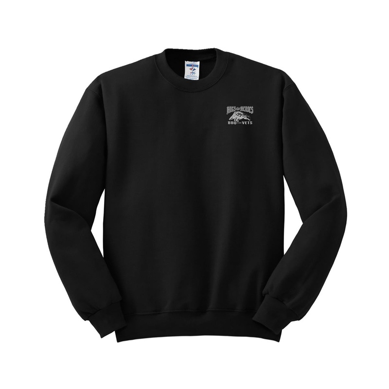 Hogs For Heroes Crewneck|S|M|L|XL|2XL|3XL|4XL|Black|Khaki