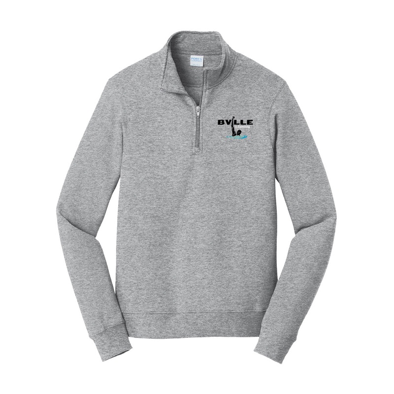 B’ville Swim Quarter Zip|XS|S|M|L|XL|2X|3X|4X|Red|Athletic Gray