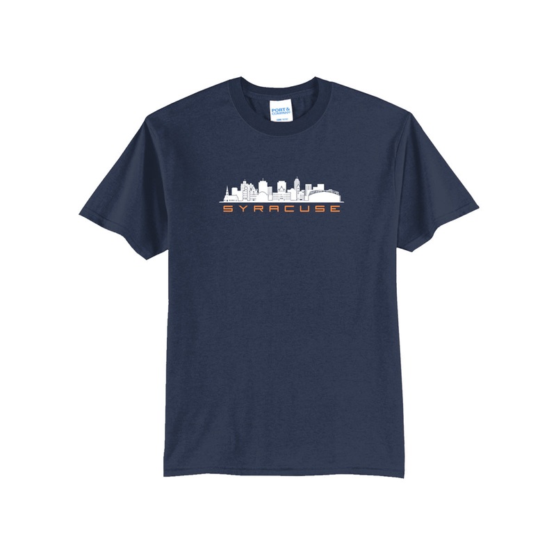 Syracuse Skyline Apparel|T-shirt|Long-sleeve|Hoodie|XS|S|M|L|XL|2XL|3XL|4XL|5XL|Black|White|Athletic Gray|Navy