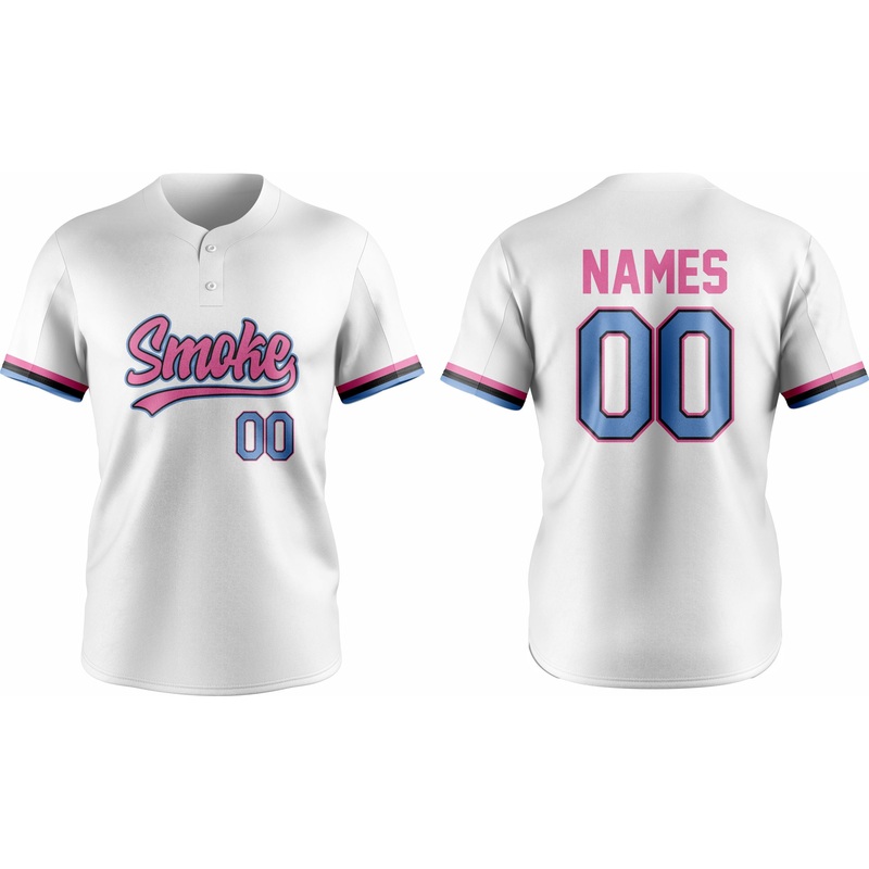 Baseball Two Button Jersey 06  Customizable Name & Number | Breathable & Comfortable Sportswear