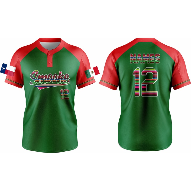 Baseball Two Button Jersey 07  Customizable Name & Number | Breathable & Comfortable Sportswear