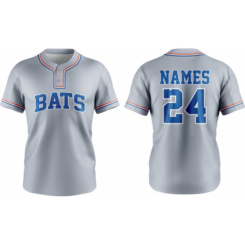 Baseball Two Button Jersey 09  Customizable Name & Number | Breathable & Comfortable Sportswear