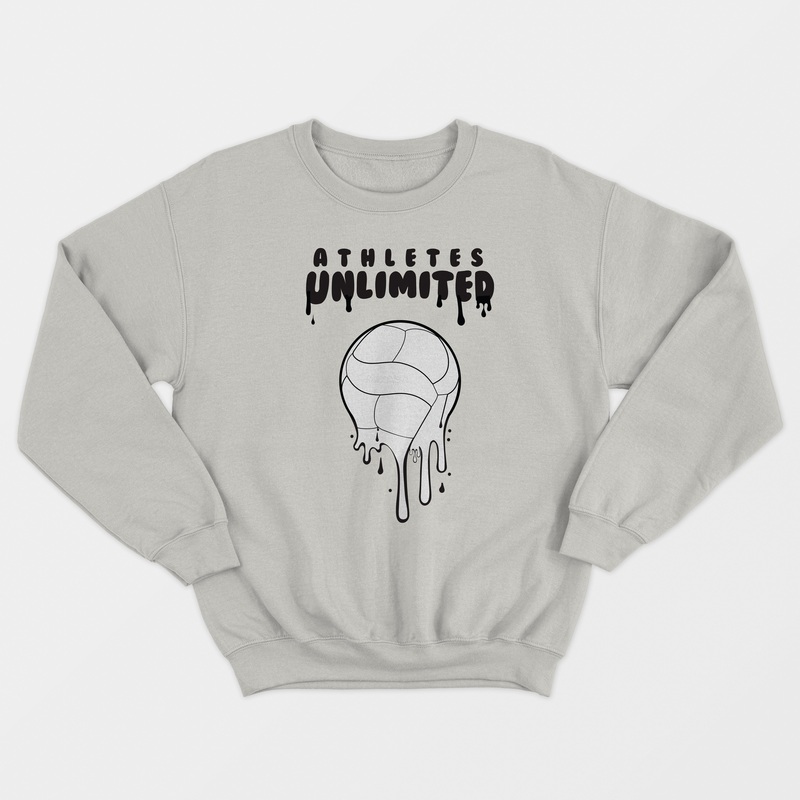 Volleyball Drip Crewneck|Youth Small|Youth Medium|Youth Large|Small|Medium|Large|X-Large|XX-Large|3X