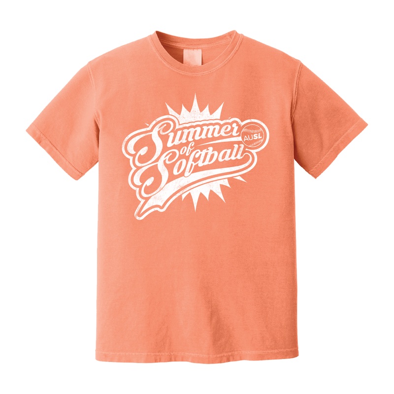 AUSL SUMMER SOFTBALL TEE|Small|Medium|Large|X-Large|2X|3X