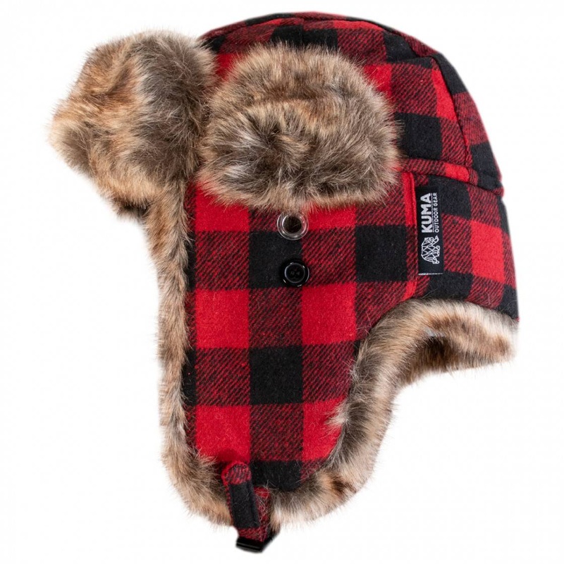Fur Trapper Cap|RED/BLACK|GREY/BLACK