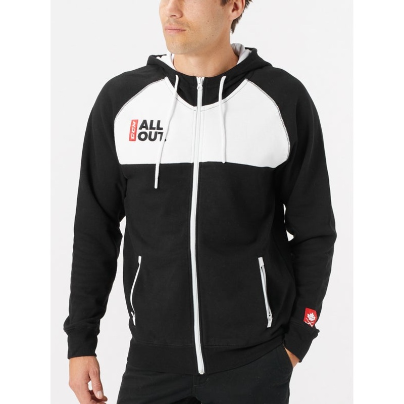 ALL OUT FULL ZIP HOODIE|BLACK|S|M|L|XL|XXL
