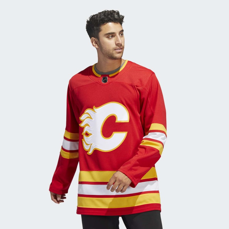 Authentic Pro Calgary Flames Home Jersey- Blank